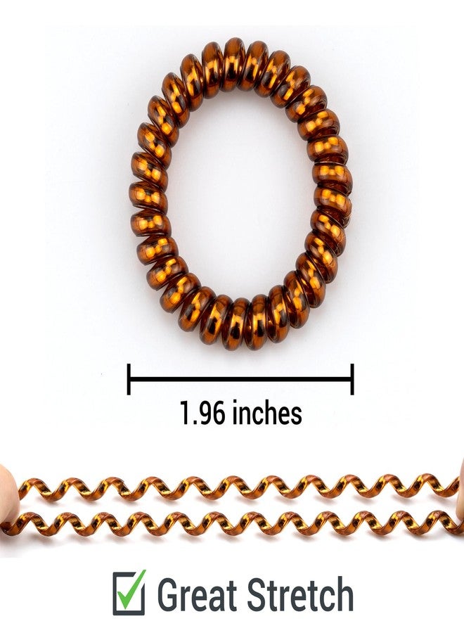 IFAMIO 12 Pack Spiral Hair Ties for Women, Waterproof Bands for Girls, Elastic Ponytail Holders for Teens, Multicolor Phone Cord Ties for Thick and Thin Hair, No Crease Coils - Image 2