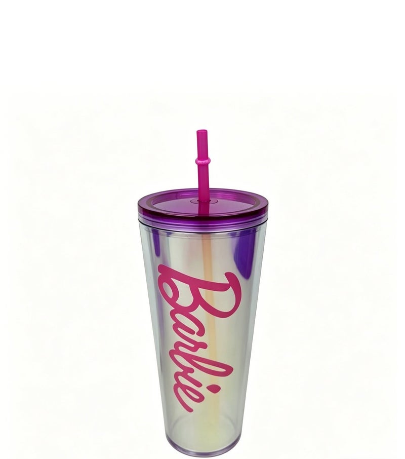 Barbie 24oz Barbie Iridescent Double-Wall Tumbler with Color Box - Image 1