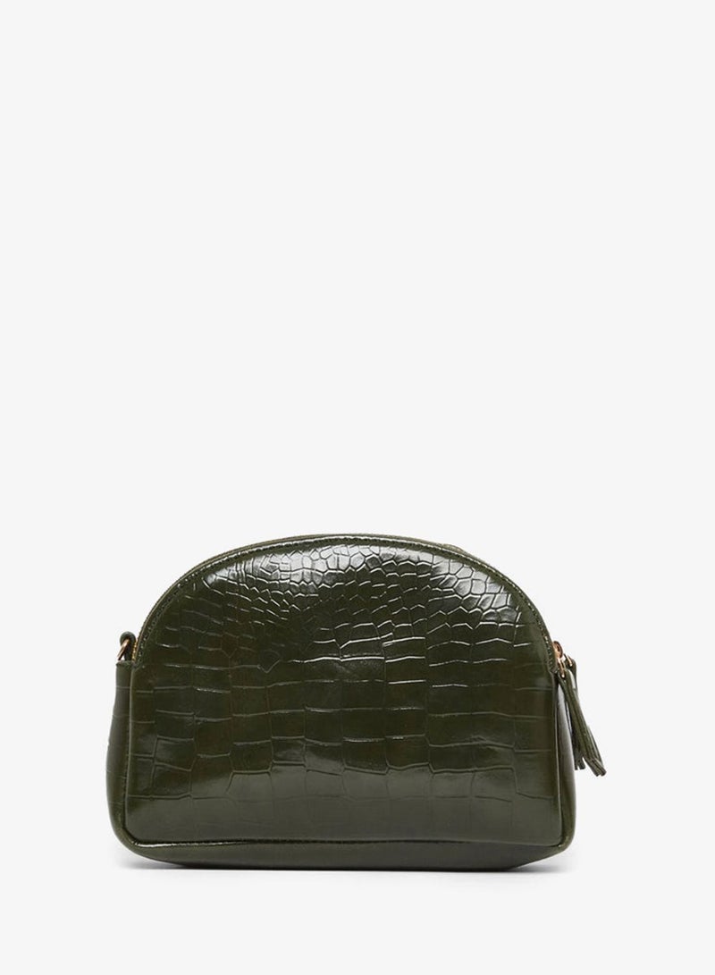 Styli Textured Sling Bag with Zip Closure - Image 1