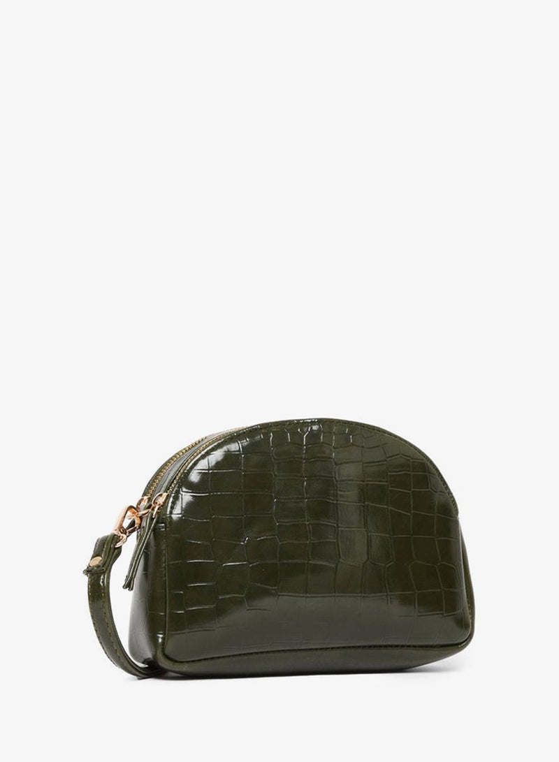 Styli Textured Sling Bag with Zip Closure - Image 4