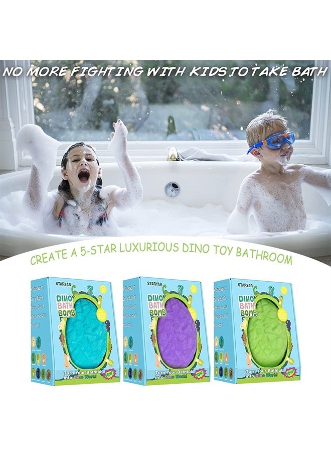STARYAR XXXL Easter Eggs Bath Bombs for Kids with Surprise Toys Inside,Easter Basket Stuffers,Dinosaur Egg Bubble Bath Bombs Gift Set,Birthday Christmas for Girls and Boys (Apple)  - Image 5