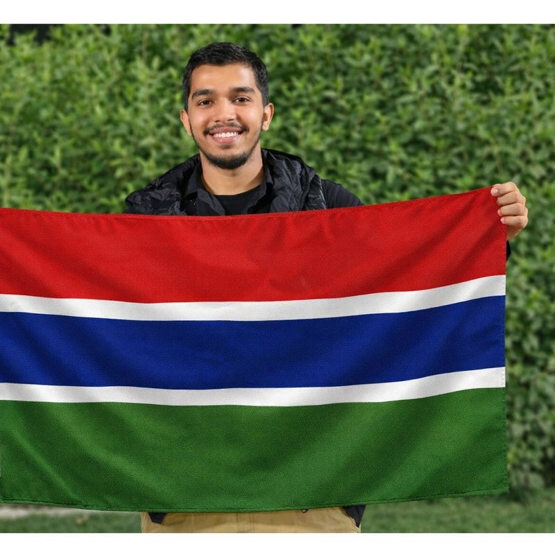 ARS Gambia Flag Home Decoration 100% Polyester | Heavy-Duty 210D Satin, Indoor & Outdoor Use | Flag Size Available - Image 4