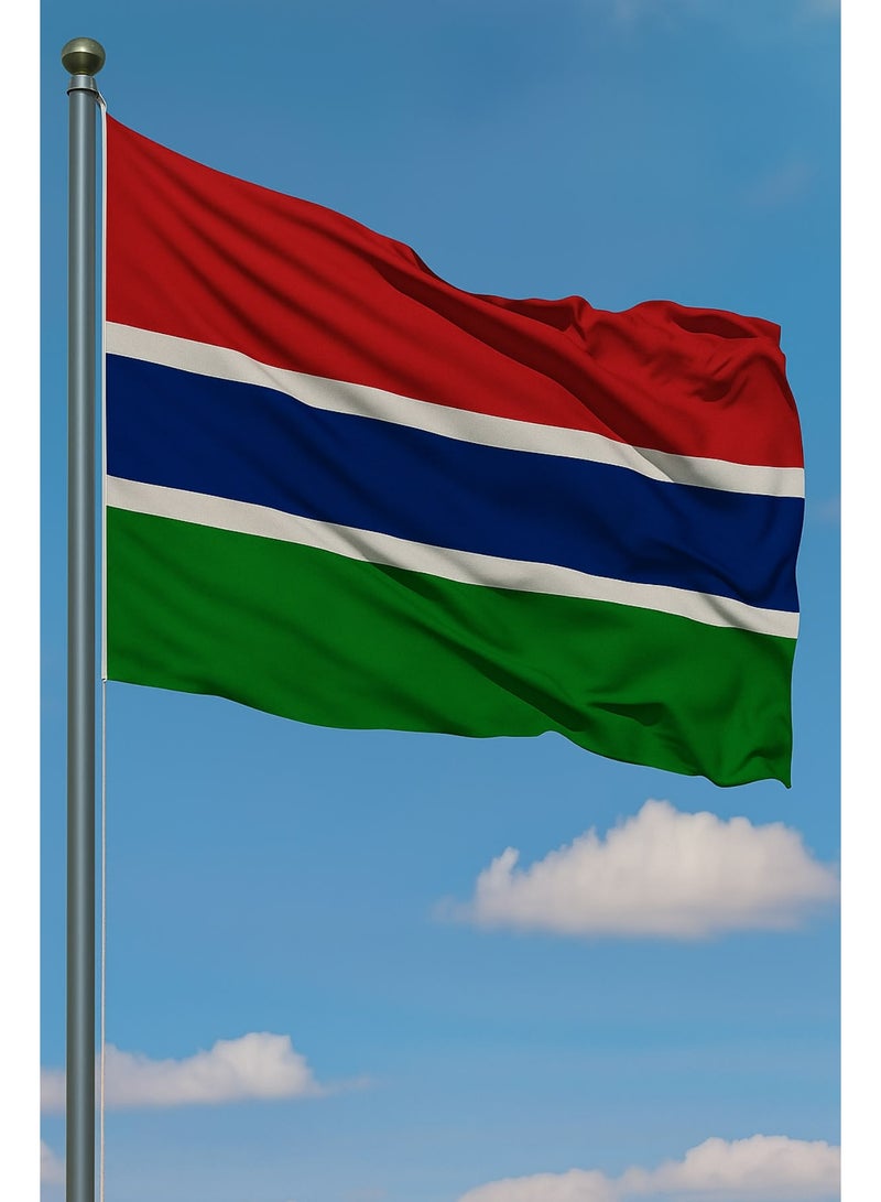ARS Gambia Flag Home Decoration 100% Polyester | Heavy-Duty 210D Satin, Indoor & Outdoor Use | Flag Size Available - Image 5