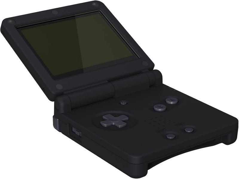 eXtremeRate غلاف استبدال مخصص محدث وجاهز لشاشة IPS من eXtremeRate باللون الأسود ذو لمسة ناعمة لجهاز Gameboy Advance SP GBA SP – متوافق مع كل من شاشات IPS وشاشات LCD القياسية – لا يشمل الجهاز أو الشاشة - Image 2