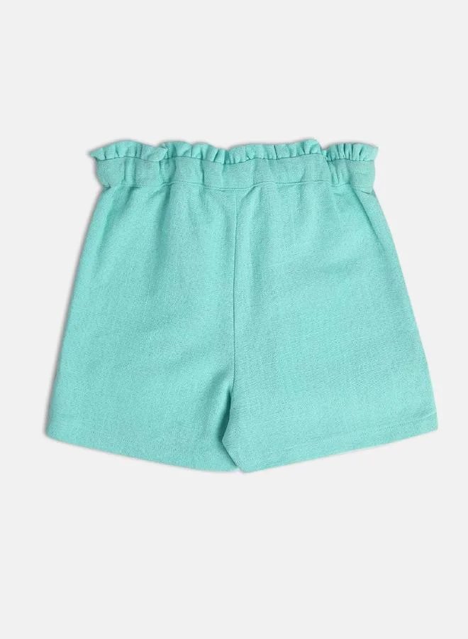 MINIKLUB Girls Viscose Ruffled Waist Shorts