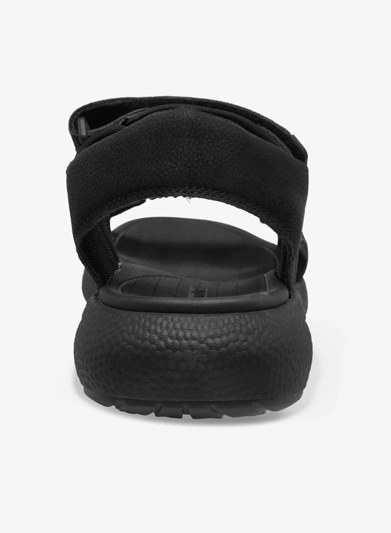 Le Confort Black Men Hook and Loop Sandals for Men | Best Price UAE