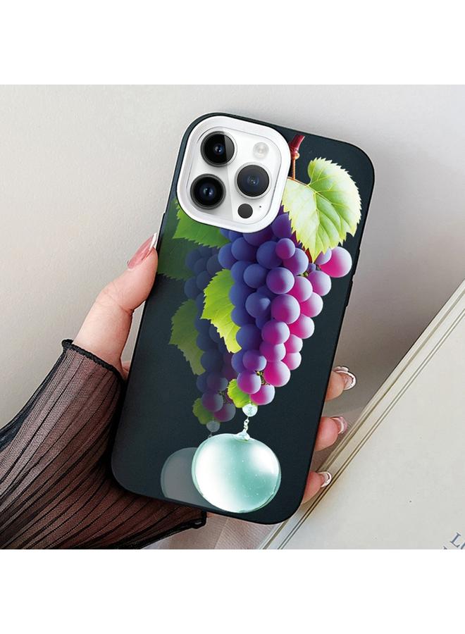 Zaboon Case For iPhone 12 Pro Max Grape Pattern PC Hybrid TPU Phone Case - Image 1