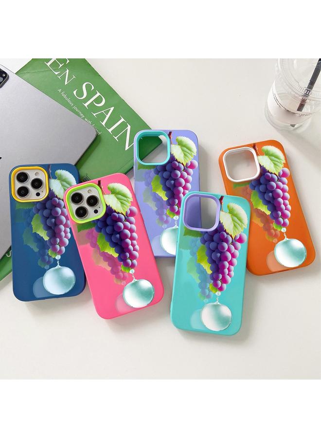Zaboon Case For iPhone 12 Pro Max Grape Pattern PC Hybrid TPU Phone Case - Image 2