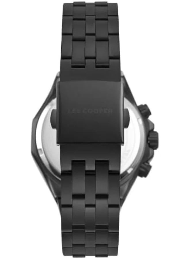Lee Cooper LEE COOPER Men's JP15-3 Movement Watch, Multi Function Display and Metal Strap - LC08104.690, Dark Blue