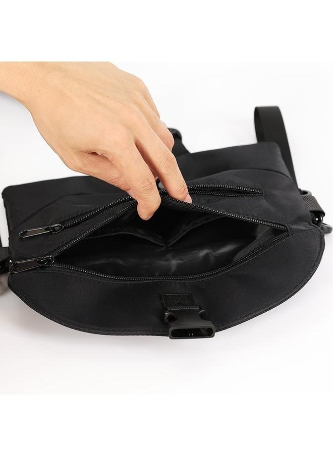 Waterproof Sling Bag Crossbody Bag for Men Backpack for Men Sling Backpack Hiking Daypack Multipurpose Cross Body black