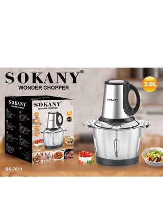 3-Speeds 3L Meat Grinder Chopper Food Processor 4-Blades 800W SK-7011 Black/Silver - pzsku/Z3C8F25608C9654C0E393Z/45/_/1742451914/07d3d276-90cc-42b7-8622-7ac773eb96cf