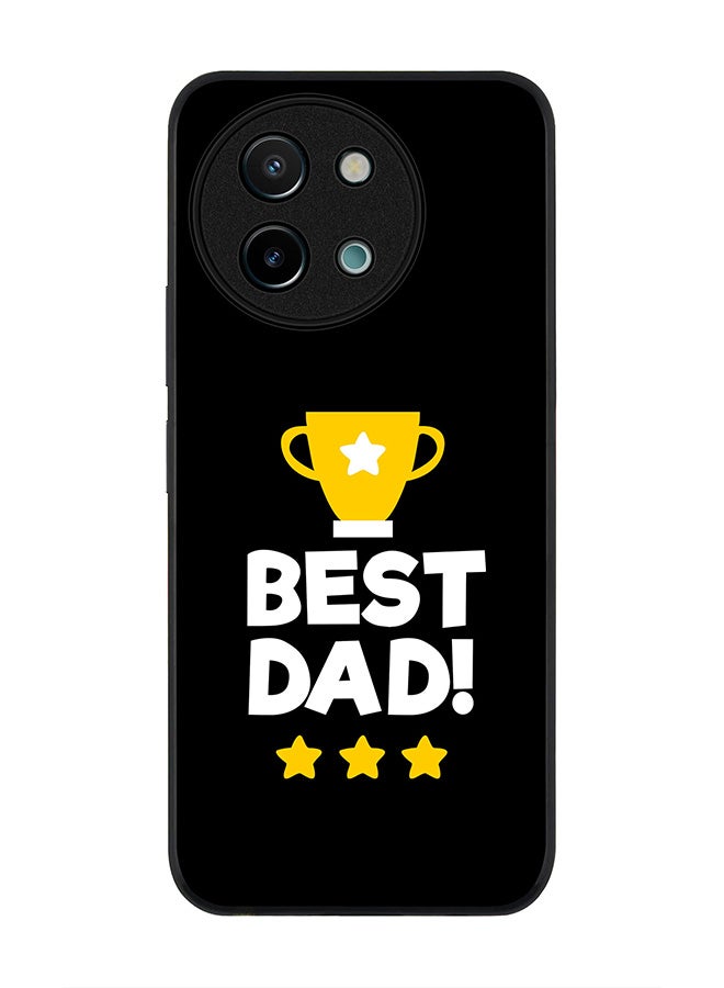 Stylizedd Rugged Black edge case for Vivo Y38 / Vivo Y58 / Vivo Y200i /Vivo T3x, Slim fit Soft Case Flexible Anti Drop TPU Gel Thin Cover - Best Dad Cup - Image 1