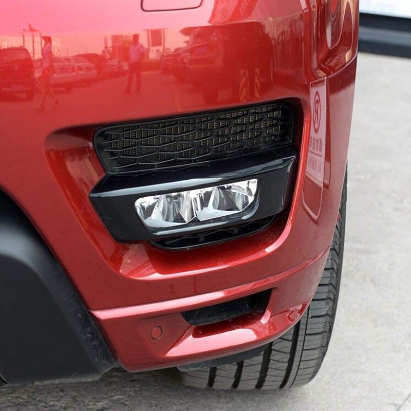 LLKUANG Black Front Fog Light Cover Trim Compatible with Land Rover Range Rover Sport 2014-2017 (Black) - Image 4