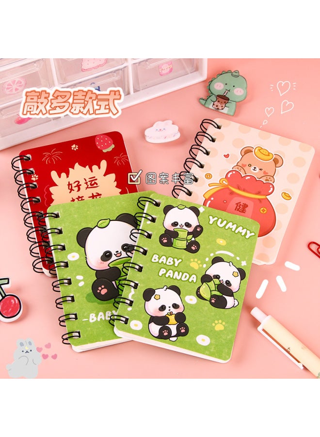 HELPS Creative Cute Side Turn Coil Book Student Cartoon A7 Word Hand Account Small Notebook Mini Pocket Notebook - Image 2