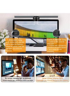 Arabest Screen Bar Monitor Light, Monitor Lamp with Touch Sensor, Eye Caring No Screen Glare, Dimmable and 3 Color Temperature Computer Led Light, Desk Lamps for Curved and Flat Screen  - Image 3