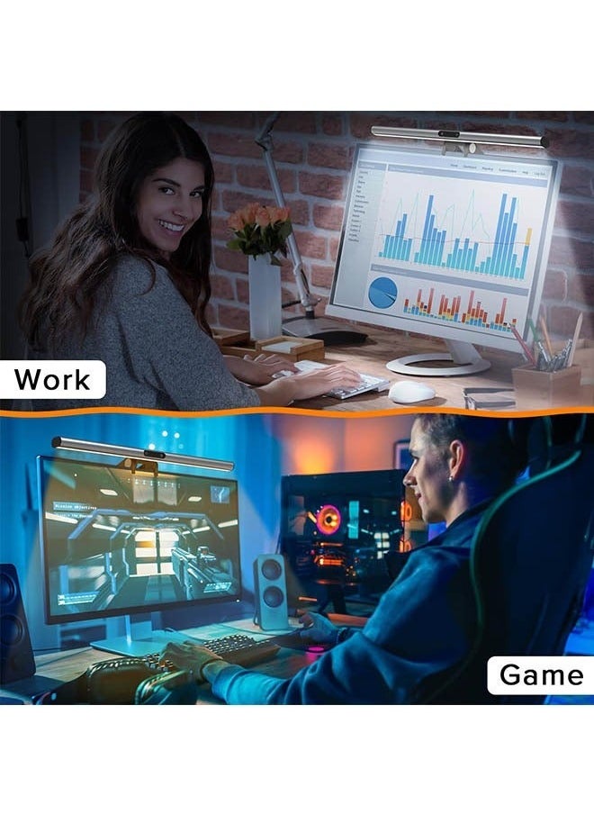 Arabest - Screen Bar Monitor Light, Monitor Lamp with Touch Sensor, Eye Caring No Screen Glare, Dimmable and 3 Color Temperature Computer Led Light, Desk Lamps for Curved and Flat Screen - Image 1