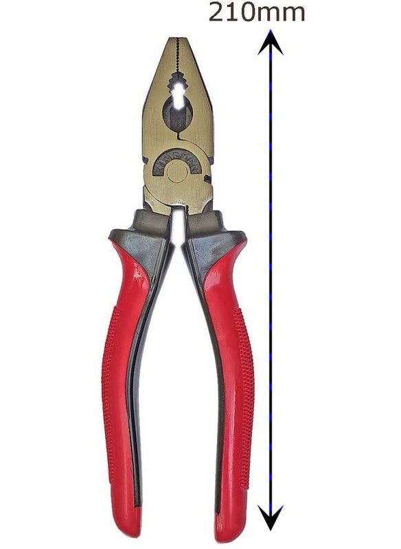 Inditrust - Inditrust Heavy duty 2pc Hex T Spanner 8 10 mm Claw Hammer Plier Red Hand Tool Kit - Image 1
