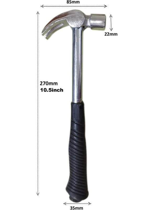 Inditrust - Inditrust Heavy duty 2pc Hex T Spanner 8 10 mm Claw Hammer Plier Red Hand Tool Kit - Image 1