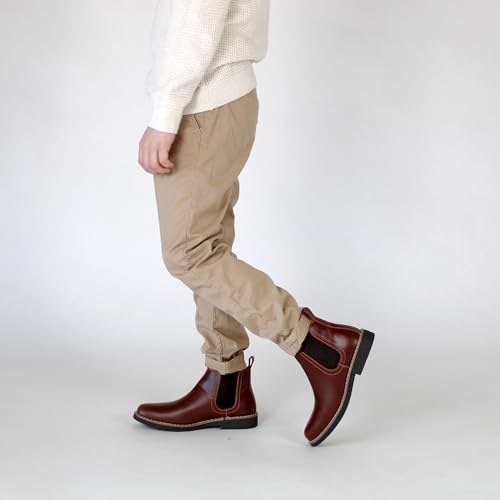Deer Stags Boy's Zane Chelsea Boot, Redwood/Dark Brown, 5 Big Kid - Image 5