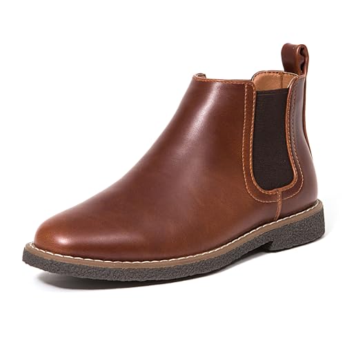 Deer Stags Boy's Zane Chelsea Boot, Redwood/Dark Brown, 5 Big Kid - Image 1