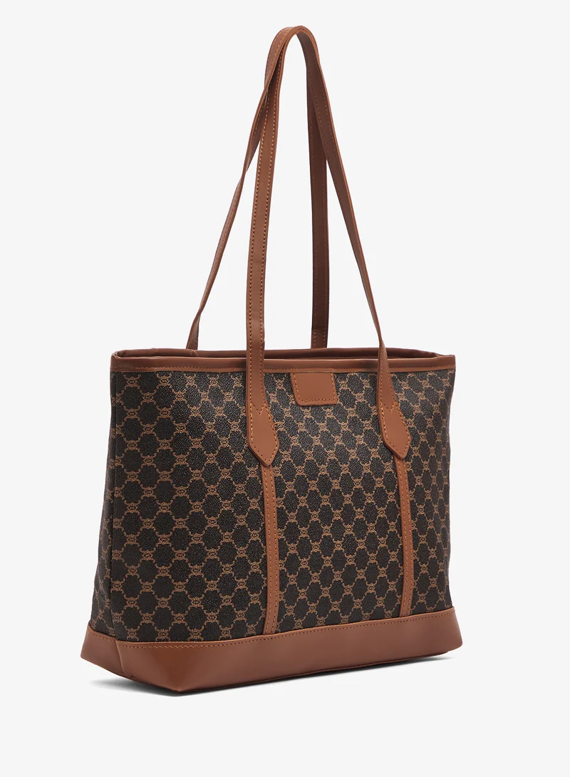 ELLA Printed Structured Tote Bag