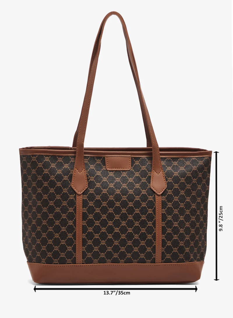 ELLA Printed Structured Tote Bag