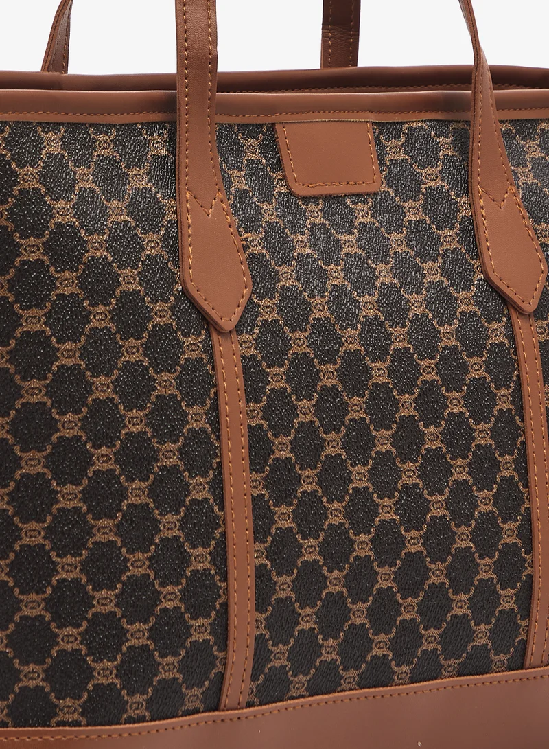 ELLA Printed Structured Tote Bag