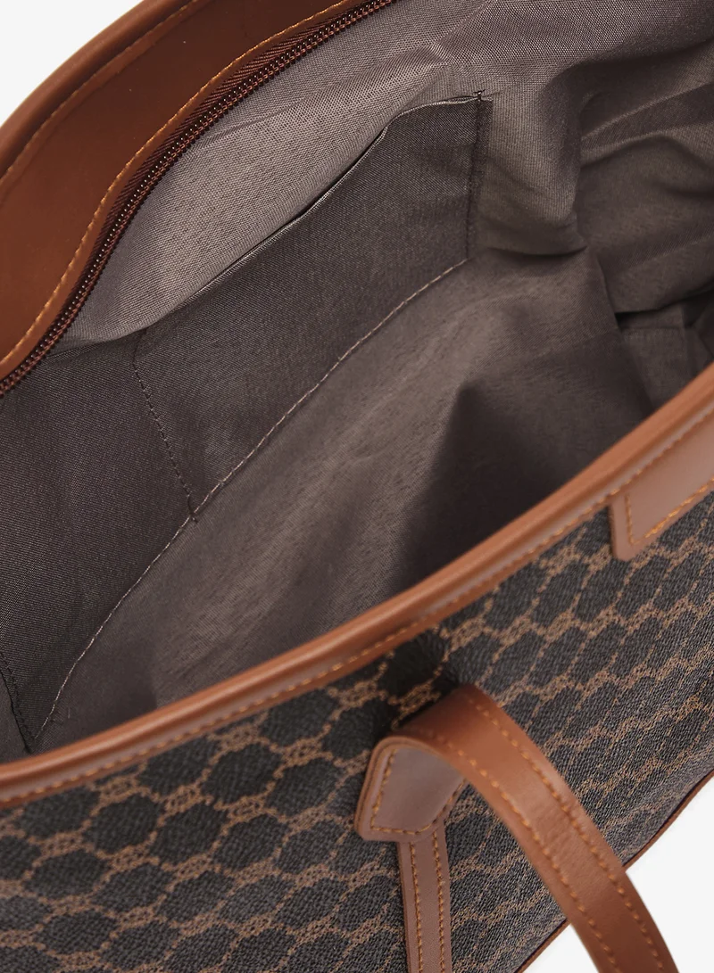 ELLA Printed Structured Tote Bag