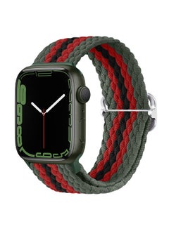 TWEGGON Apple Watch Nylon Band 42mm/44mm/45mm Replacement Strap for Apple Watch Compatible with All Series Any of these Sizes 42mm/44mm/45mm Green/Black/Red  - Image 1