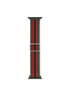 TWEGGON Apple Watch Nylon Band 42mm/44mm/45mm Replacement Strap for Apple Watch Compatible with All Series Any of these Sizes 42mm/44mm/45mm Green/Black/Red  - Image 2