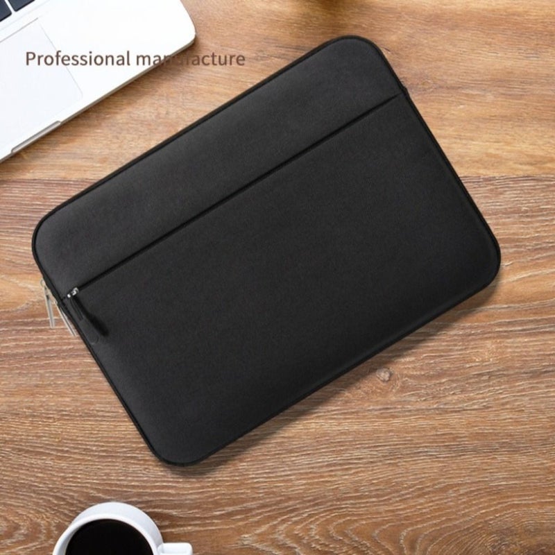 Grey 15.6 Inch Nylon Anti Drop Padded Laptop Sleeve Stylish Tablet Bag - Image 1