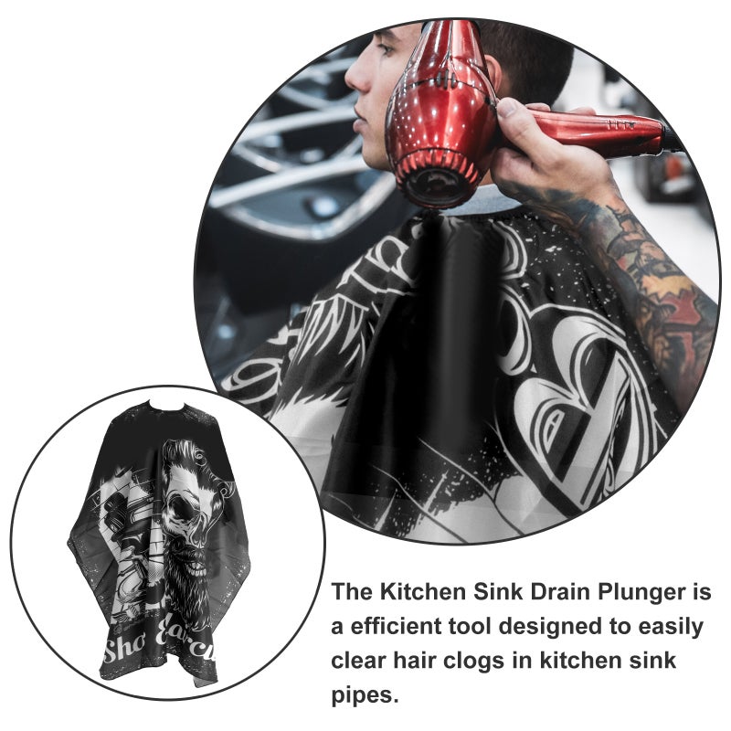 Hair Styling Cape Professional Design Barber Cape For Haircutting Adults 155X140cm Anti-static 2Pcs - Image 5