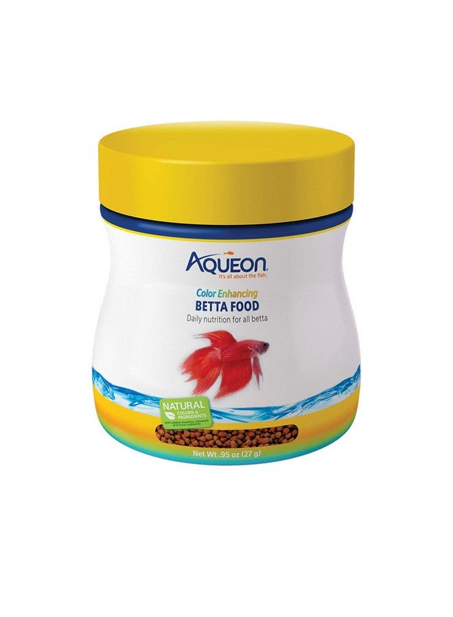 Aqueon 3 Pack Of Color Enhancing Betta Food Pellets, 0.95 Ounces Per Container - Image 1