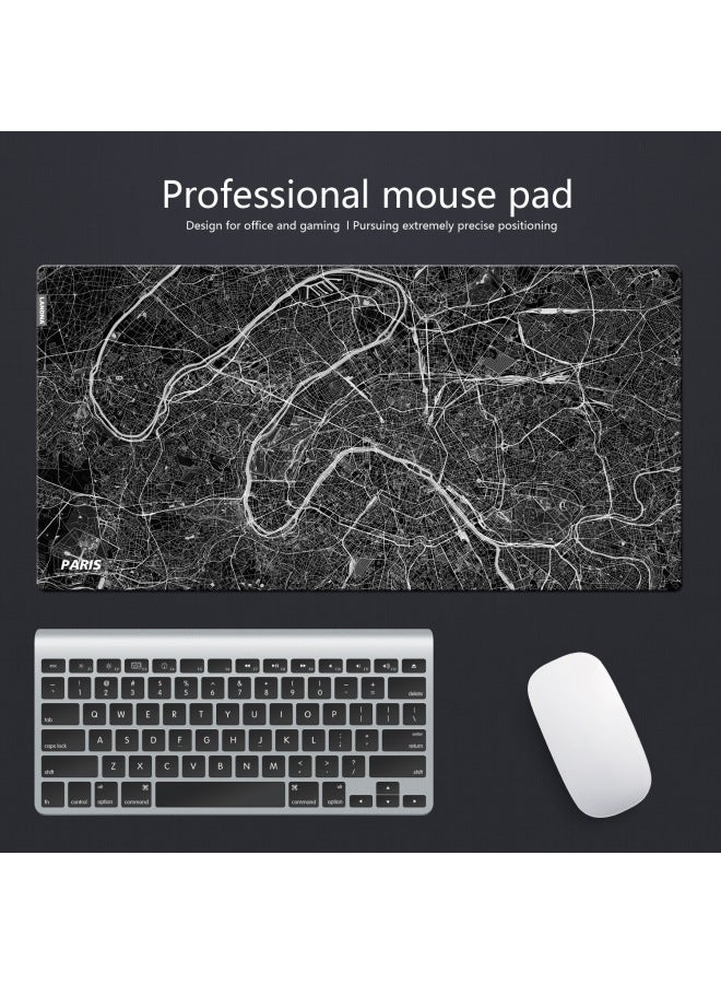 LANDNA Office Business Mouse Pad Game Special Mouse Pad Competitive Mouse Pad Professional Design Mouse Pad-Color:Edge Lock-Pattern:PARIS(80*40)  - Image 1