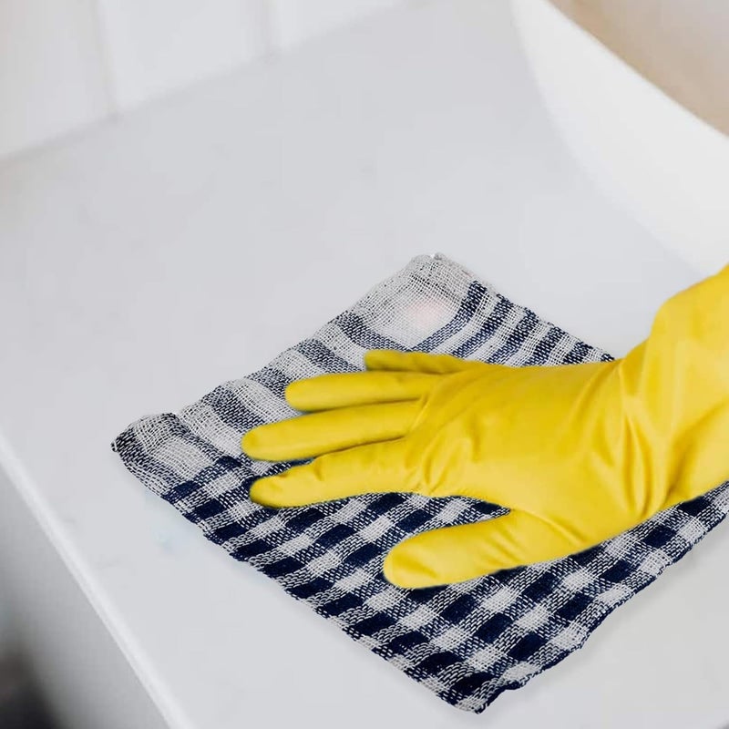 Kuber Industries Pack of 12 Cotton Cloth for Cleaning Duster Cloth for Home Cleaning Wiping Cloth for Kitchen Kitchen Napkins Blue - Image 5