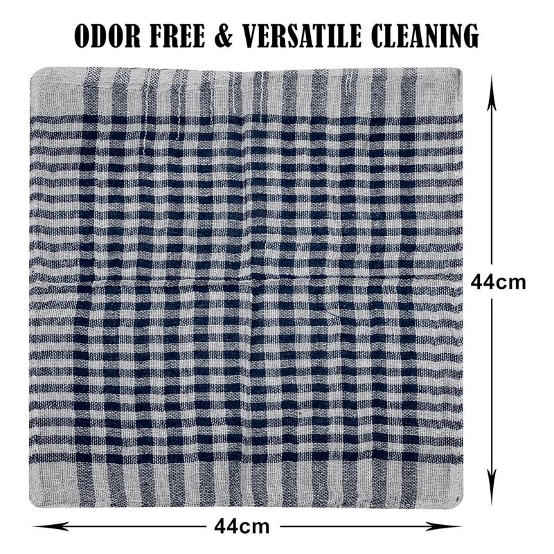 Kuber Industries Pack of 12 Cotton Cloth for Cleaning Duster Cloth for Home Cleaning Wiping Cloth for Kitchen Kitchen Napkins Blue - Image 4