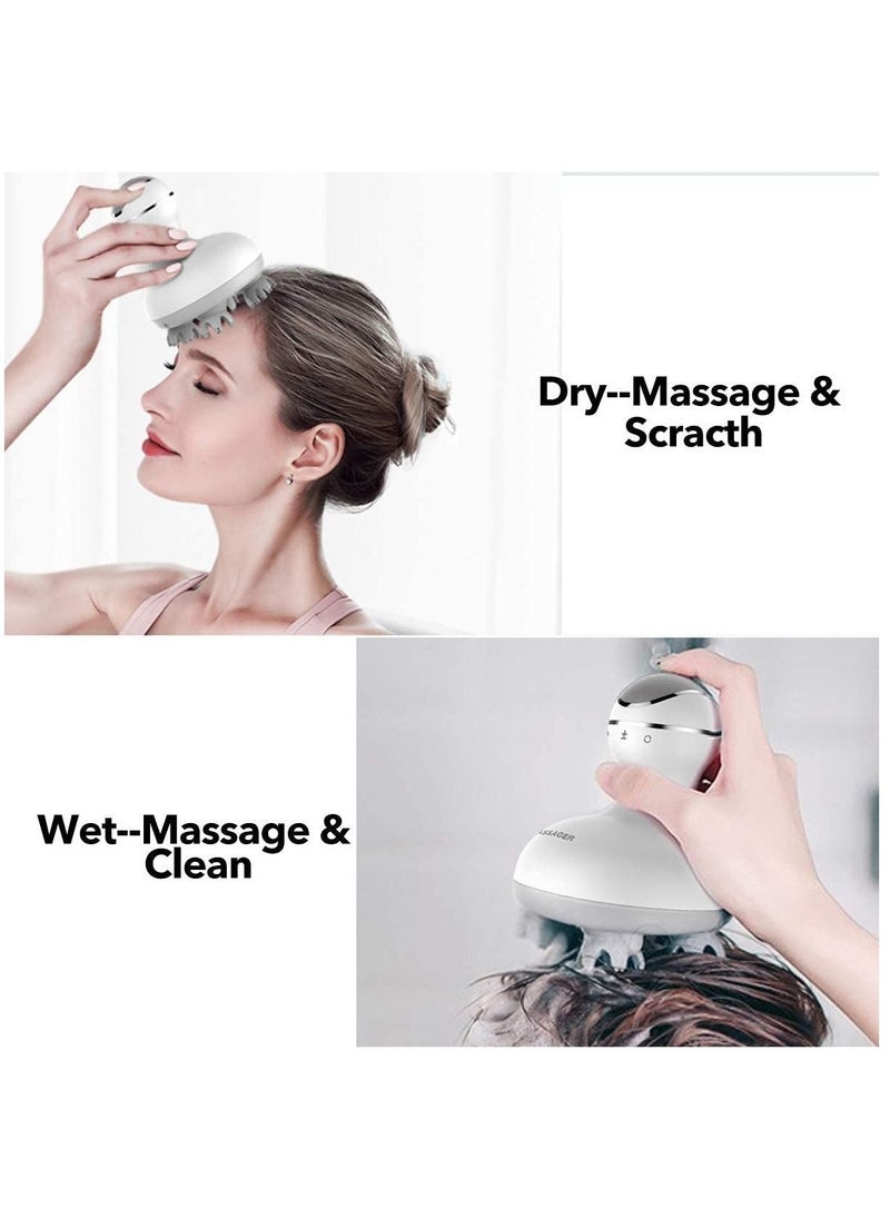 Generic Electric Scalp Head Massager, Handheld Portable Waterproof Head Scratcher Massager with 4 Heads 84 Nodes, Gifts Idea For Stress Release Massager for Muscles Shoulder Calf  - Image 3
