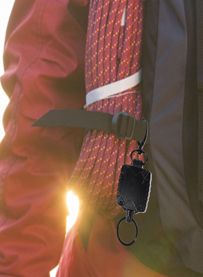 GGOOT Anti Lost Keychain,Easy-Pull Retractable Badge Reel Keychain - Anti-Theft Key for Hanging on Bags, Backpacks, Handbags, Belts, Purses - Image 2