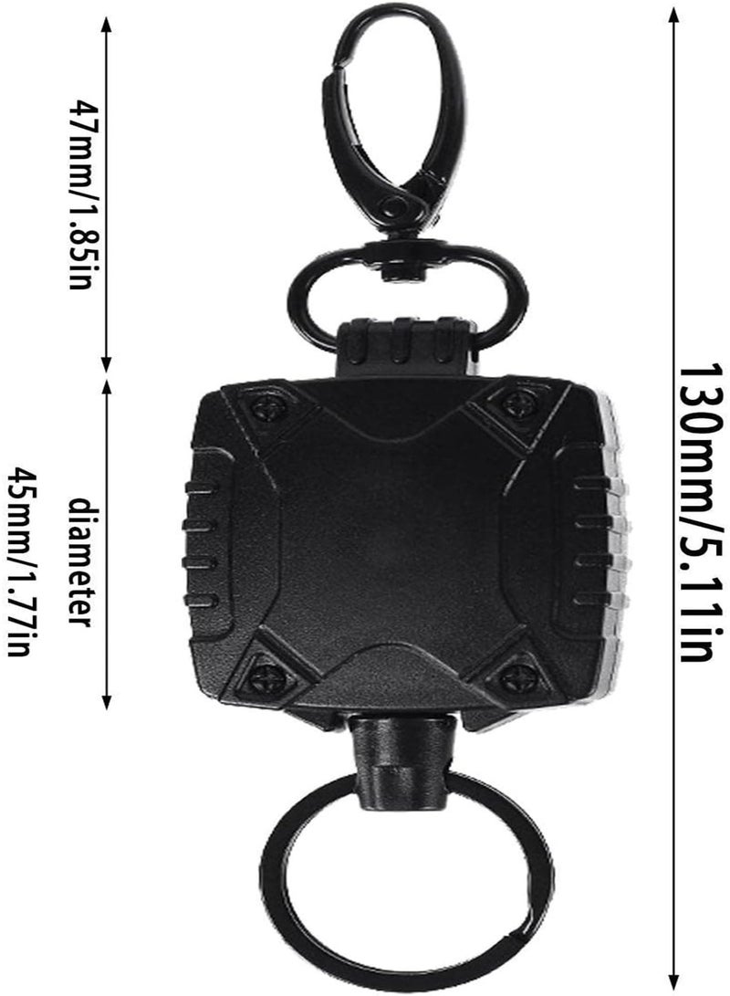 GGOOT Anti Lost Keychain,Easy-Pull Retractable Badge Reel Keychain - Anti-Theft Key for Hanging on Bags, Backpacks, Handbags, Belts, Purses - Image 4