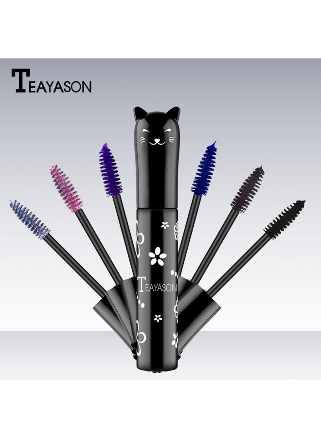 TEAYASON Silk Fiber Mascara , Liquid Colored Mascara Lash Extensions,Waterproof, Sweat-proof, Non-blooming, Long and Multi-color Base(Pink) - Image 3