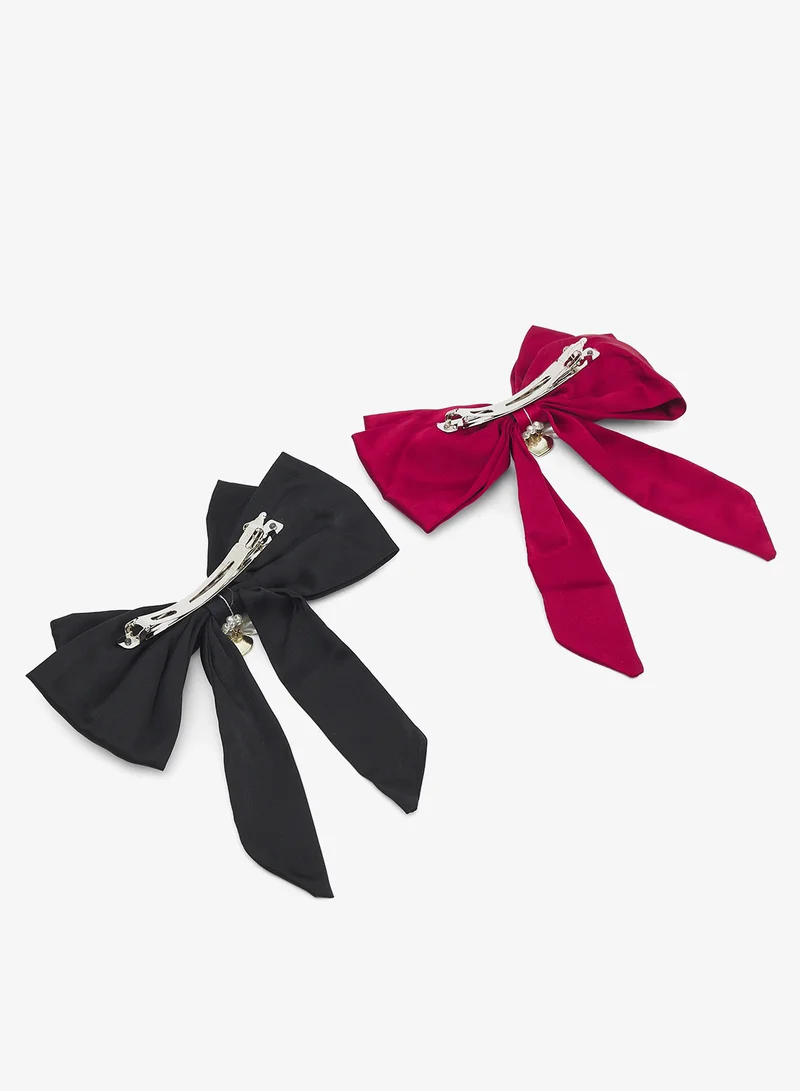 Ginger 2PK Embellished Bow Clip