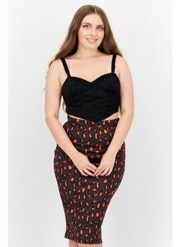 ASTR The Label Women V-Neck Sleeveless Ruched Crop Top, Black  - Image 1