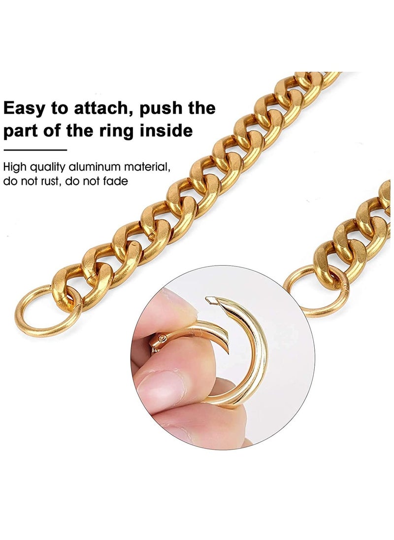 SYOSI Purse Replacement Chains, heavy chain, DIY Heavy Chunky Aluminum Metal Chain &Imitation Pearl Bead Purse Strap Handbag Chain Accessories DIY Chain Strap Handbag Chains for Bag  - Image 4
