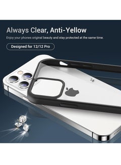 Generic Case Compatible With iPhone 13 Pro Max  Clear Case Shockproof Hard PC +Soft Silicone [Not Yellowing] Transparent Protective Slim Case Phone (Black)  - Image 2