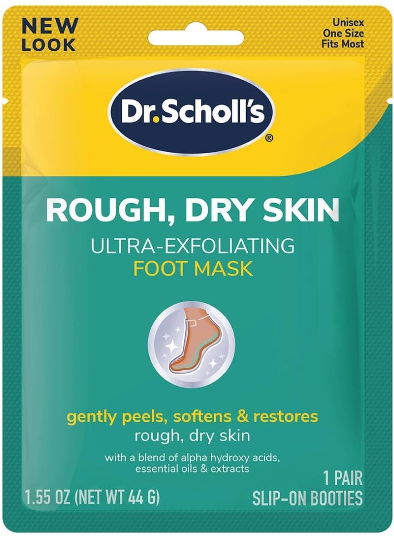 Dr. Scholl's Ultra Exfoliating Foot Mask Gently Peels & Softens 1 Pair Slip-on Booties Foot Mask 1.55 oz  - Image 1