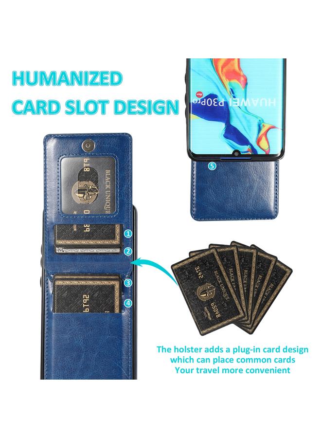 The Bros Phone Case For Huawei P30 Pro Solid Color PC + TPU Protective Phone Case with Holder & Card Slots - Image 5