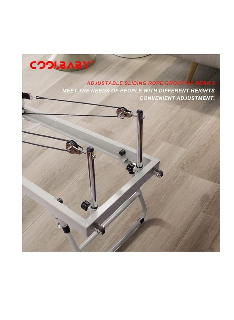 Cool Baby Style Pilates Yoga Bed Yoga Studio Pilates Core Bed Pilates Training Bed Strength Adjustment Stainless Steel Yoga Training Bed  - Image 3