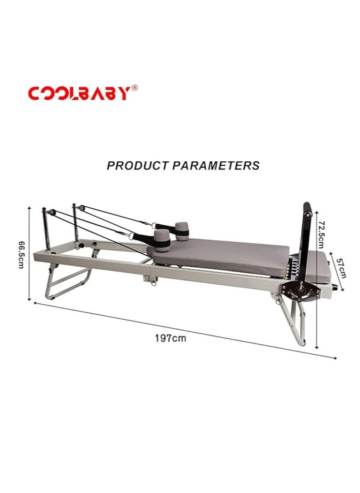 Cool Baby Style Pilates Yoga Bed Yoga Studio Pilates Core Bed Pilates Training Bed Strength Adjustment Stainless Steel Yoga Training Bed  - Image 5