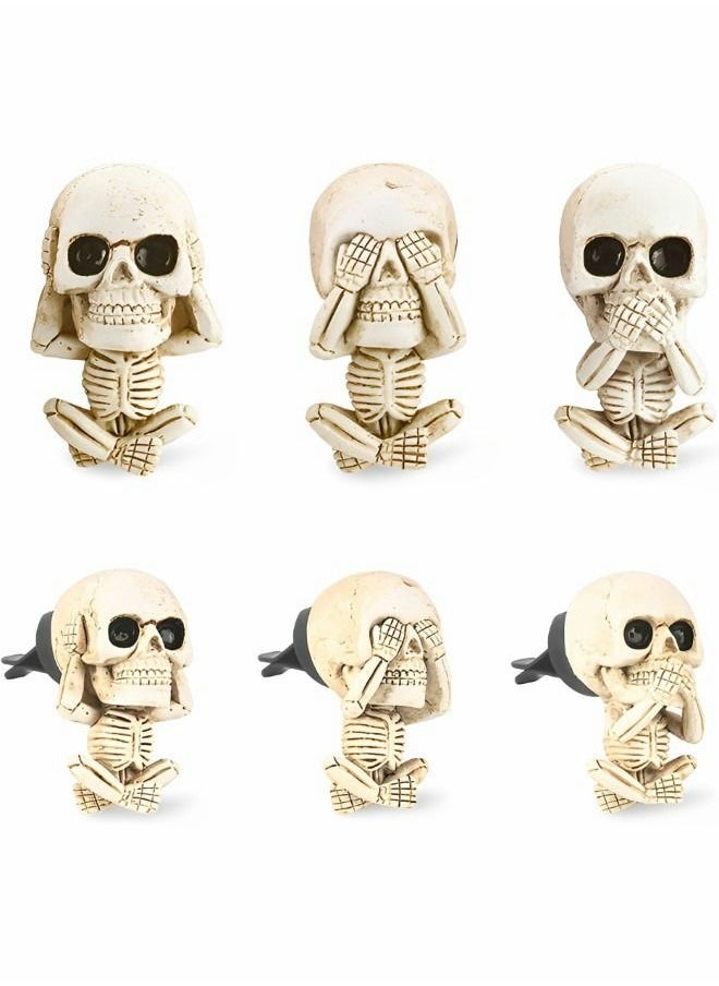 GROIC 3 Packs Car Air Freshener Clips,Car aromatherapy,Skull Car Accessories,Car Vent Decoration, Skull Car Interior Accessories,Creative Vehicle Supplies  - Image 3