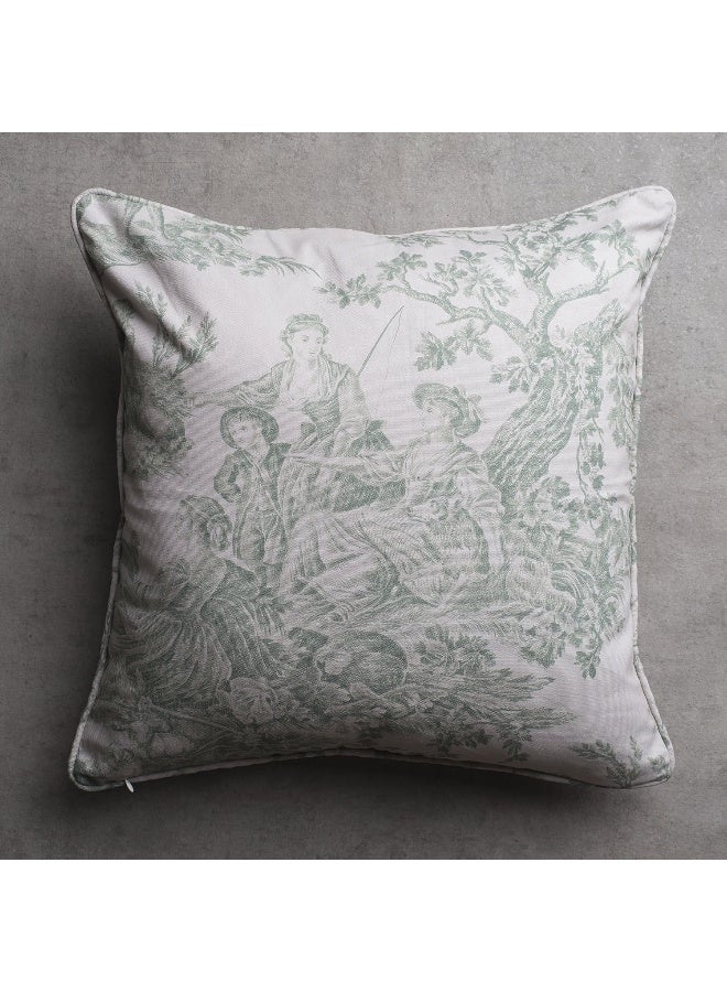 Maison d' Hermine Maison d Hermine Decorative Pillow Covers 20x20 Inch Square 100 Cotton Throw Pillow Covers with Invisible Zipper for Living Room Couch Chair Sofas Bedroom Home The Miller  Antique Green  - Image 3